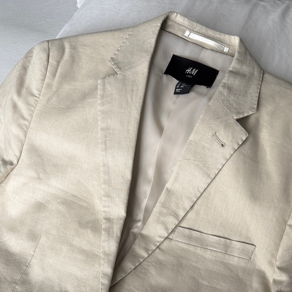 H&M Beige Linen Men’s Blazer